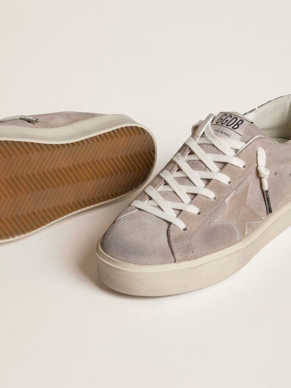 Women’s Hi Star sneakers Grey Suede-laminated Star & Glitter Size 40 - Picture 3 of 15